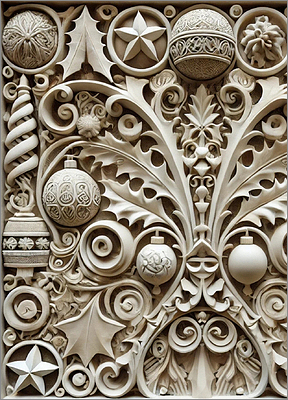 Relief Christmas Card Artistic