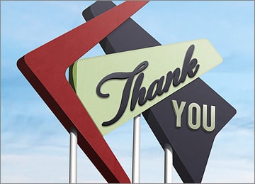Retro Thank You Card