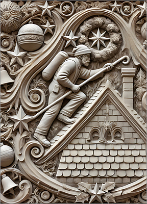 Roofer Christmas Card Celebrate