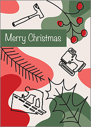Roofing Holly Holiday Card