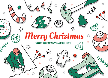 Roofing Merry Christmas Card