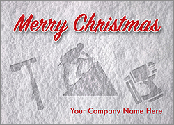 Roofing Snow Print Card