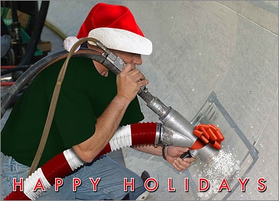 Sandblasting Holiday Card