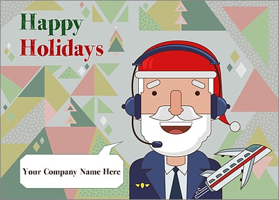 Santa Aviation Christmas Card