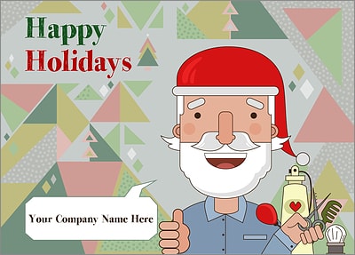 Santa Barbers Christmas Card