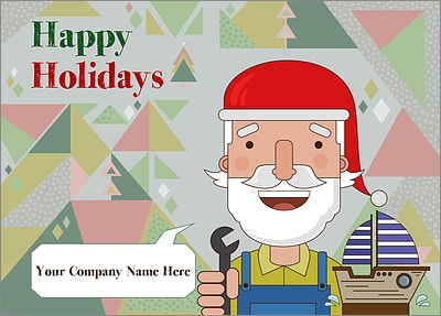 Santa Boaters Christmas Card