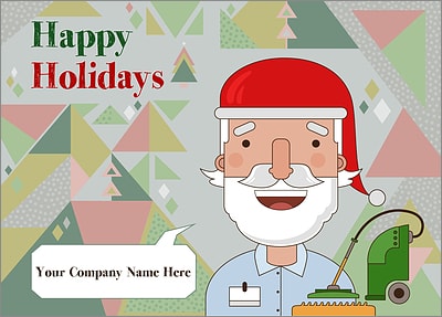 Santa Carpets Christmas Card