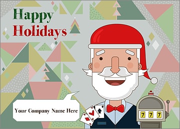 Santa Casino Christmas Card