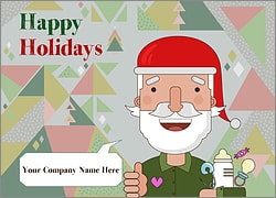 Santa Childcare Christmas Card