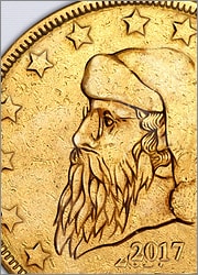 Santa Coin Christmas Card