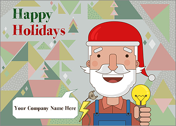 Santa Electricians Christmas Card