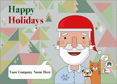 Santa Groomers Christmas Card