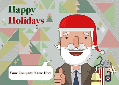 Santa Hotel Christmas Card