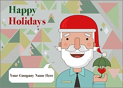 Santa Insurance Christmas Card