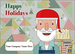 Santa Janitors Christmas Card