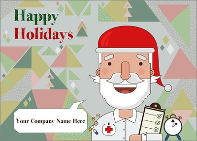 Santa Nurses Christmas Card