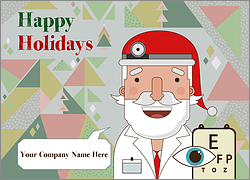 Santa Optometrists Christmas Card