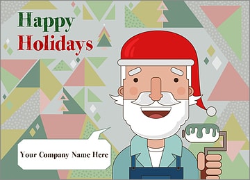 Santa Painters Holiday Card