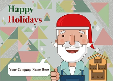 Santa Storage Christmas Card