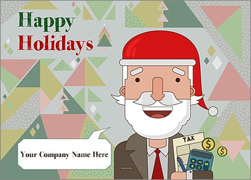 Santa Taxes Christmas Card