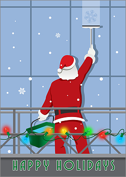 Santa Window Cleaning Card