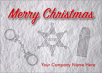 Sheriffs Snow Print Card (Glossy White) 