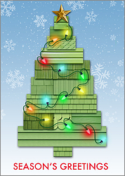 Siding Christmas Tree Card