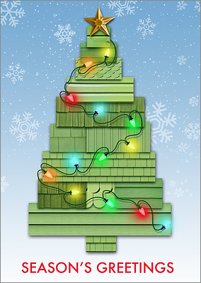 Siding Christmas Tree Card