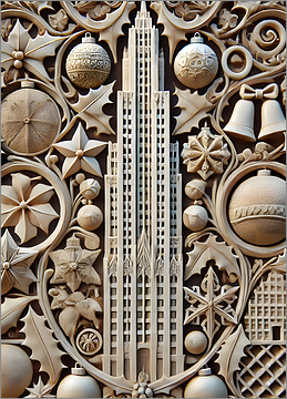 Skyscraper Christmas Card Elegant
