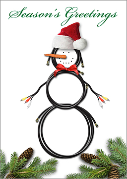 Snowman Cable Christmas Card