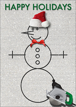 Snowman Concrete Cutter Card