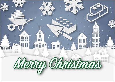 Snowy Bricklayer Card