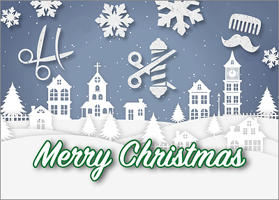 Snowy Hair Care Card (Glossy White) 