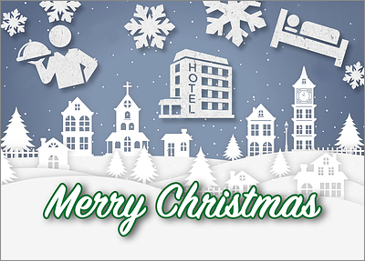 Snowy Hotel Card