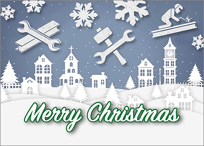 Snowy Ironworker Card