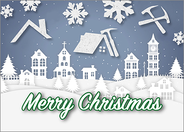 Snowy Roofing Card