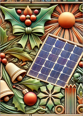 Solar Panel Christmas Card Flowing