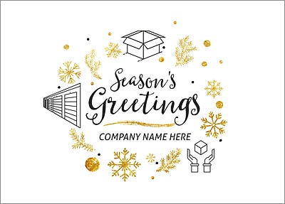 Storage Icons Christmas Card (Glossy White) 