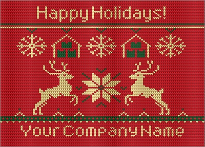 Storage Reindeer Christmas Card (Glossy White) 