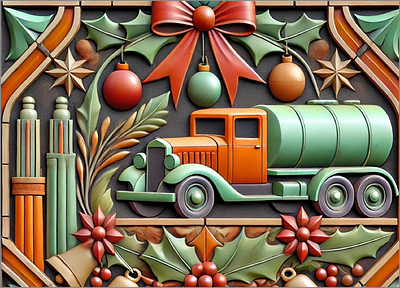 Tanker Christmas Card Extreme