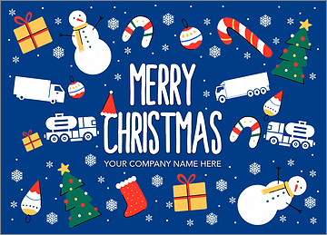 Tanker Seasons Greeting Card