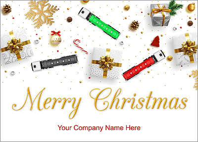 Tanker Truck Tools Holiday Card (Glossy White) 