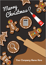 Tax Gingerbread Christmas Card