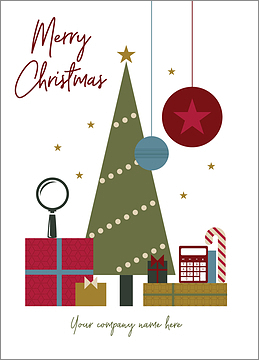 Tax Green Tree Christmas Card