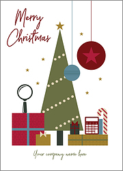 Tax Green Tree Christmas Card