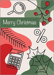 Tax Holly Holiday Card