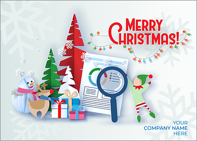 Tax Merry Elf Card (Glossy White) 