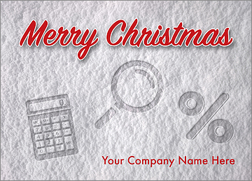 Tax Snow Print Card