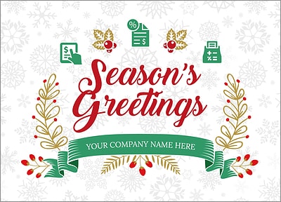 Tax Snowflake Christmas Card