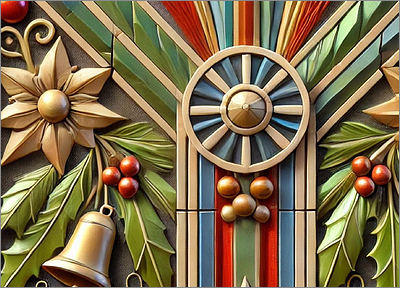 Terra Cotta Christmas Card Sleek (Glossy White) 